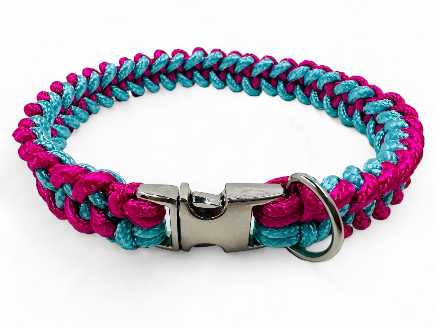 Light Blue/Pink Paracord Dog Collar