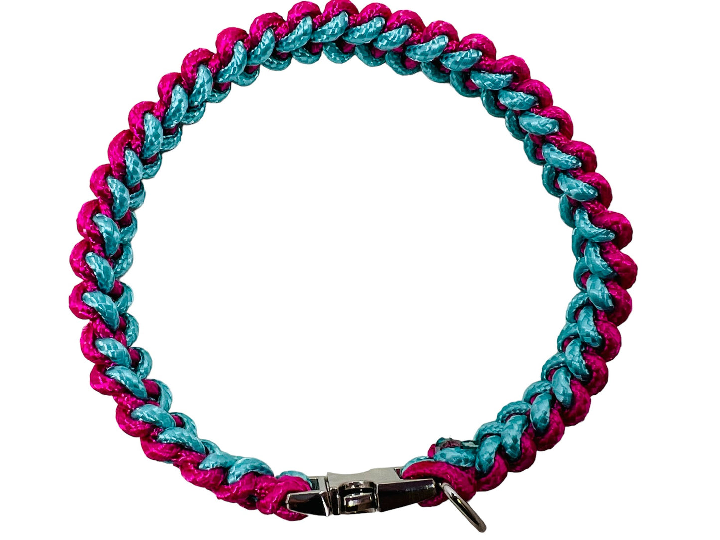 Light Blue/Pink Paracord Dog Collar